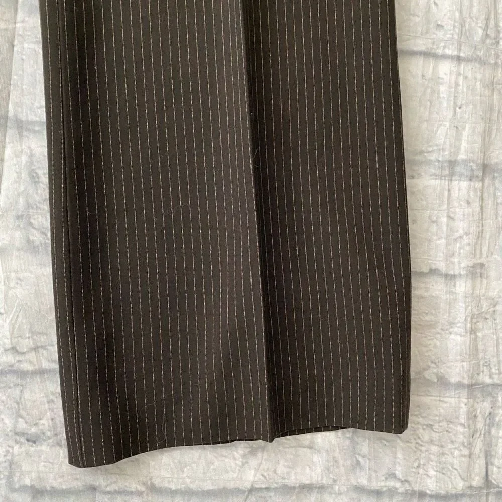 Michael Kors women 14 pin stripe dress pants brown